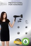 Siyah Profesyonel Saç Kurutma Makinesi+Fönlük+Fırça 2500Watt Profesyonel Fön Makinesi Saç Kurutma